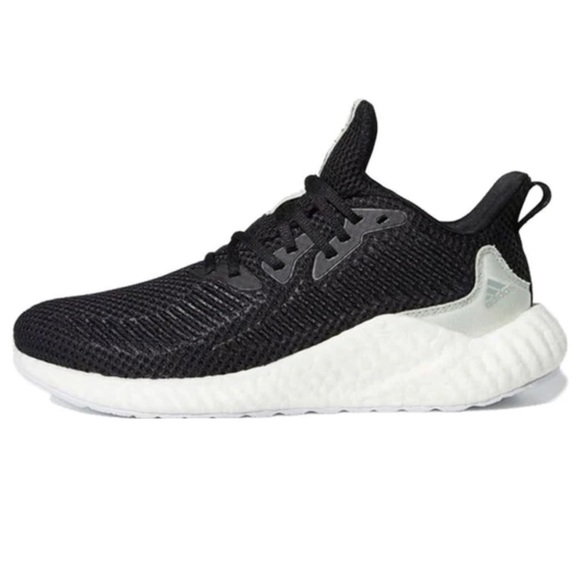 adidas Other - Adidas Parkey Alphaboost Alpha Boost black white mesh no tongue lace up sneakers